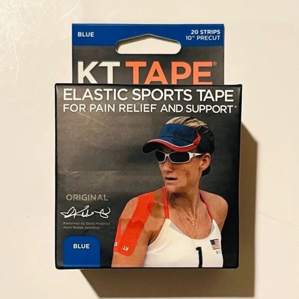 KT Tape Elastic Kinesiology Therapeutic Athletic Tape, 20 Precut, 10” St…